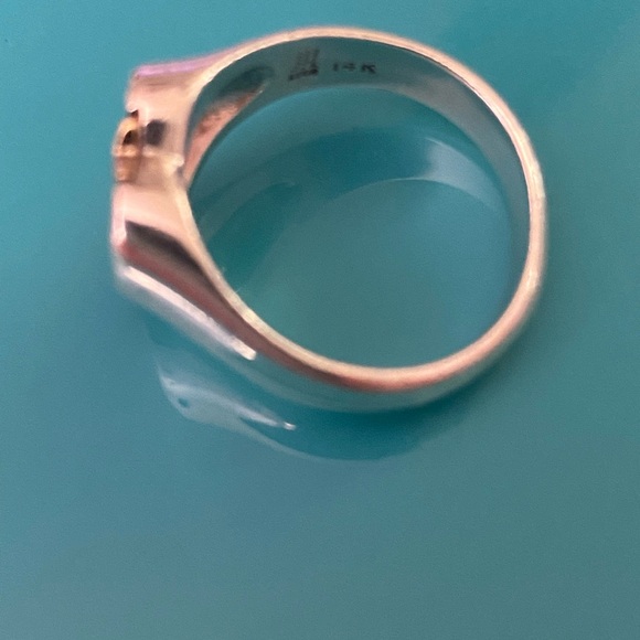 James Avery 925/14K Heart Cross Ring SZ 6 - Picture 3 of 5